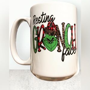 Resting Grinch Face 15oz Mug.